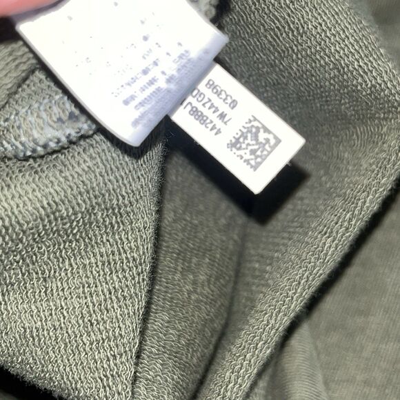 Aerie Olive Green Crew Neck Raw Edge Sweatshirt, Drop‎ Sleeve, Relaxed Fit XS - Picture 12 of 12